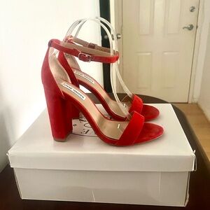 Steve Madden Carrson Sandals in Red Suede